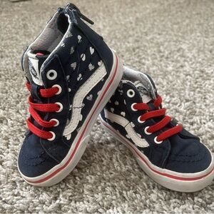 VANS Sk-8 Hi Valentine’s Day Hearts Sneakers Toddler Girl size 5.5